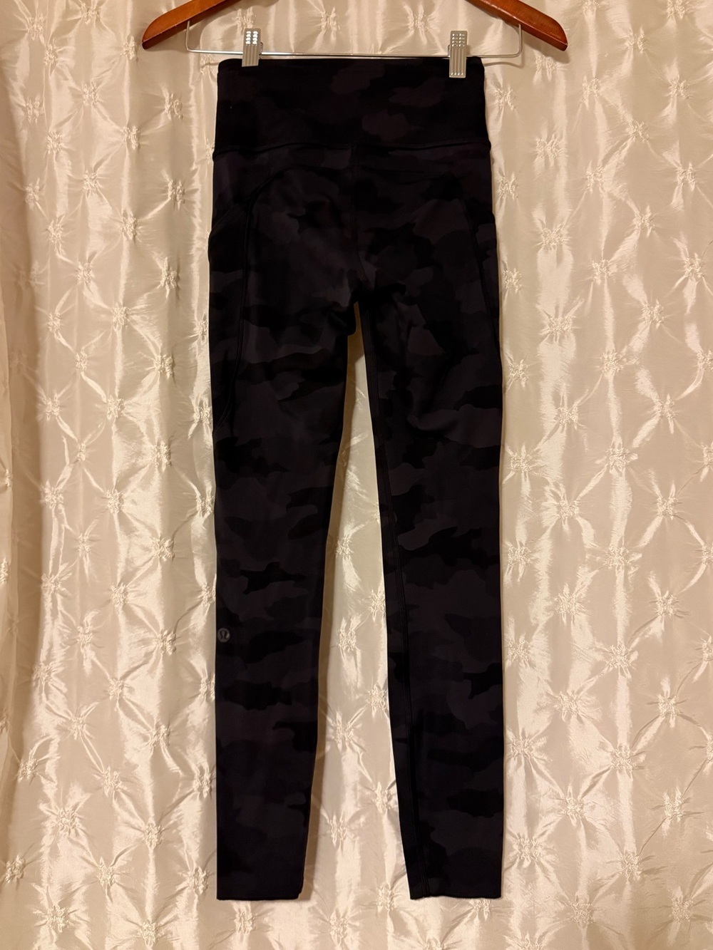 Lululemon Fast and Free Tight Leggings Non-Reflective Camo Deep Coal Black - Picture 7 of 14